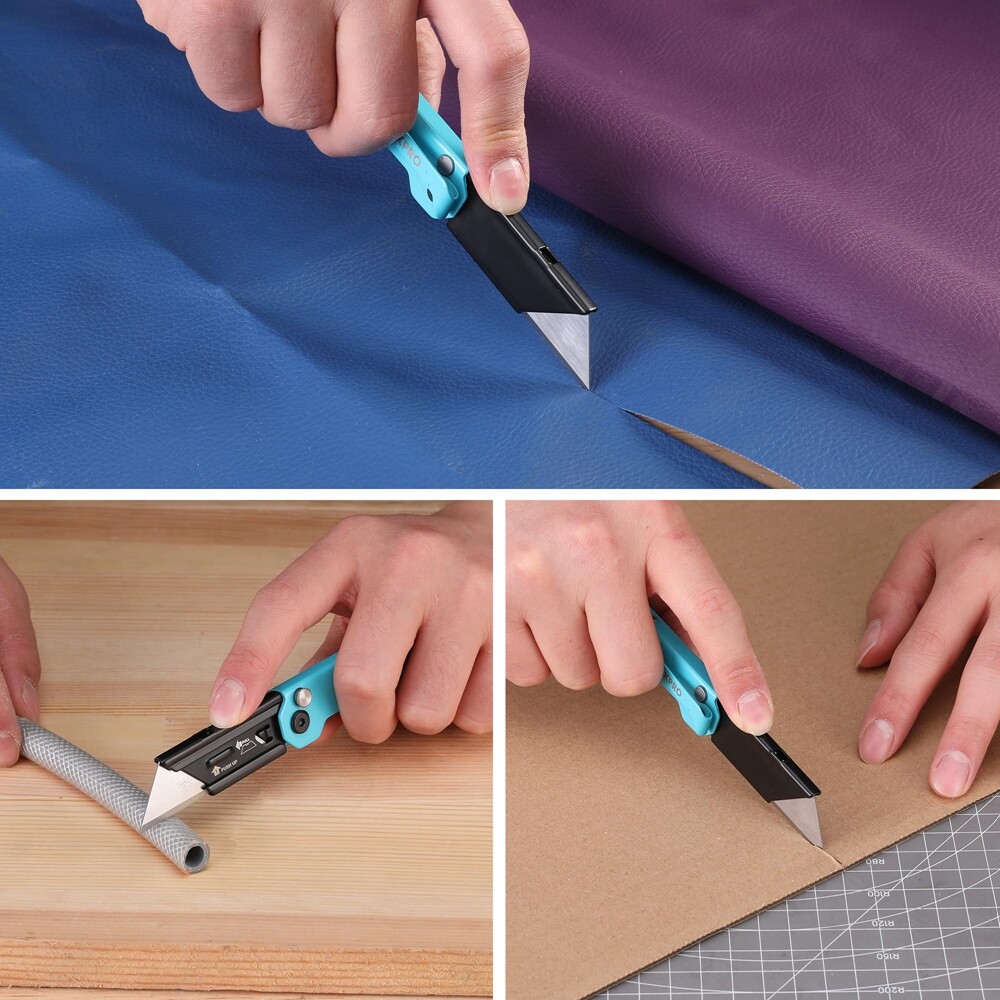 WORKPRO Folding Utility Knife Mini Box Cutter Quick Change Blade EDC Razor Knife