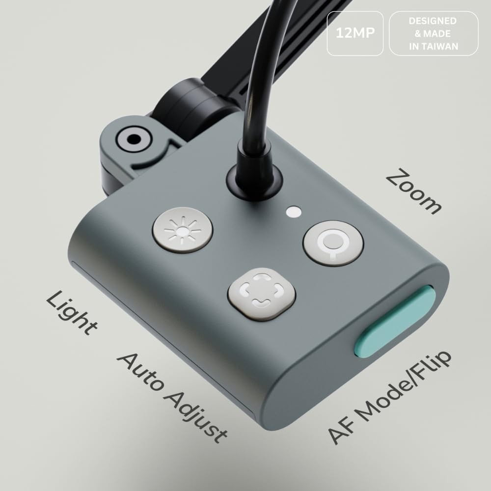 OKIOCAM S2 Pro 13-MP USB Document Camera, Built-in Light & Mic, OKIOPoint Smart