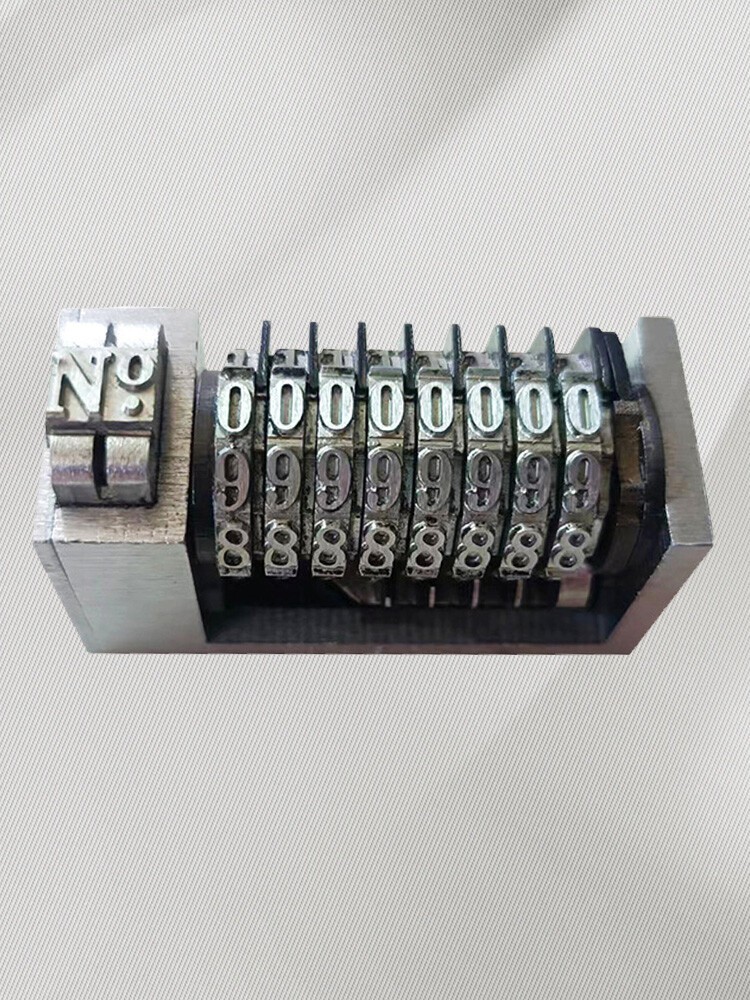 6 Digits Numbering Machine Forward for Letterpress Number Coding 4X8 CiceroIf