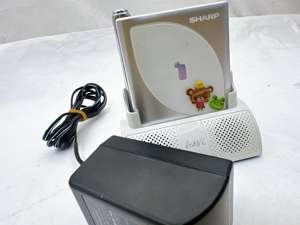 Sharp MD-DP700 MiniDisc Player MDLP Silver w/ Speaker Dock AC Adapter Tested