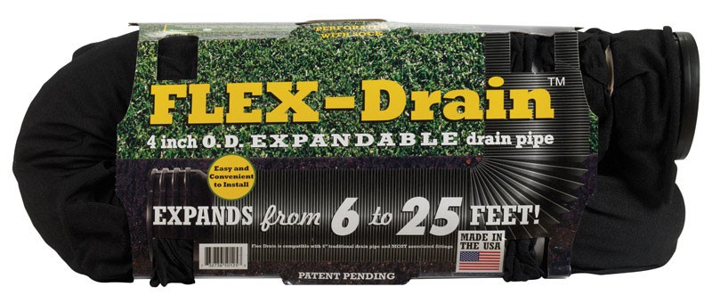 Flex-Drain 4 in x 25 ft Polypropylene Drain Pipe with Sock