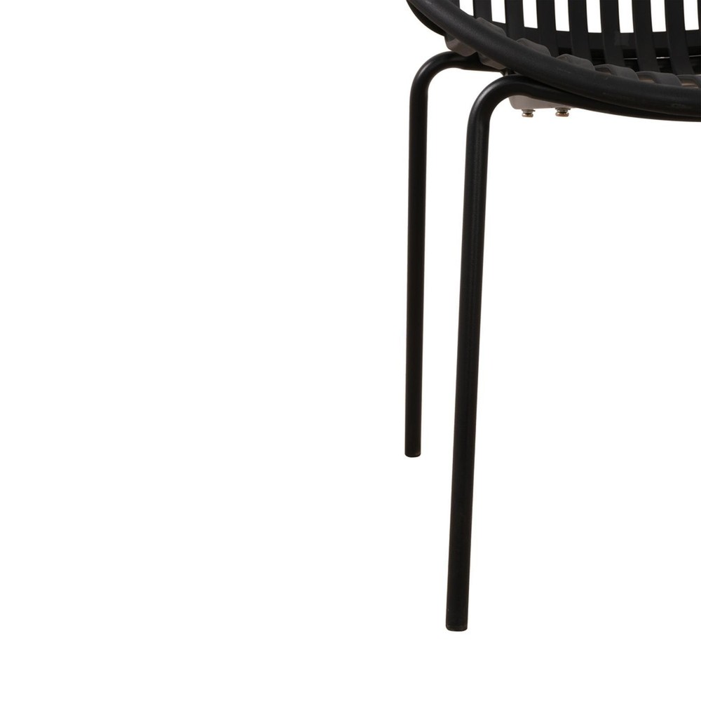Modern Art Patio Dining Chairs Set Breathable Design Stackable Plastic Seating