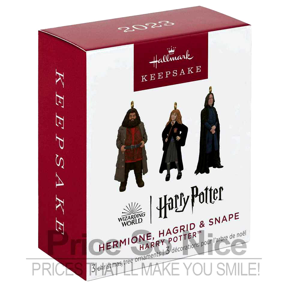 Hallmark 2023 Ornament - Mini Harry Potter: Hermione, Hagrid & Snape, Set of 3 -