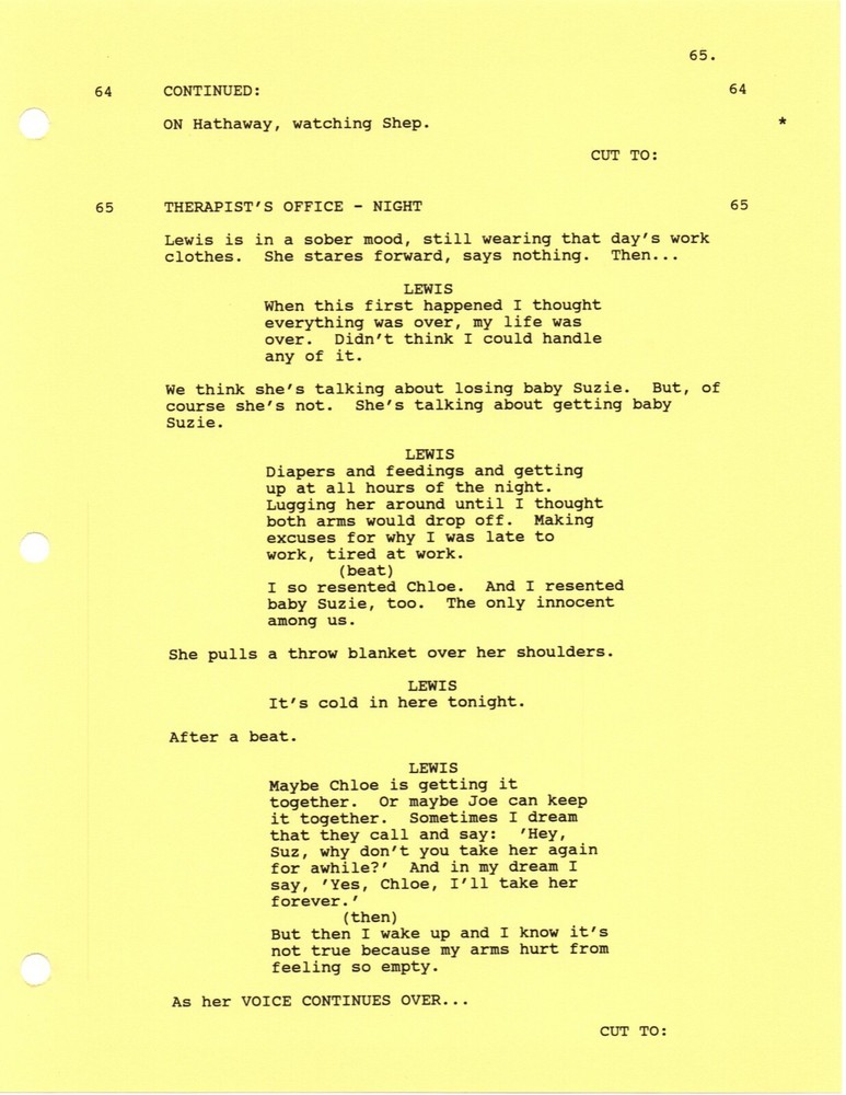 *ER - TAKE THESE BROKEN WINGS (1996) Revised First Draft Script DTD 03/20/96