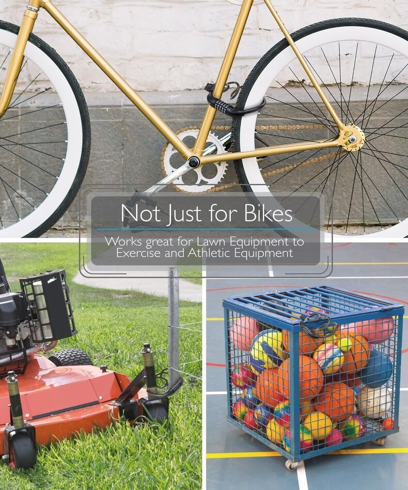 Fosmon Security 5 Digit Combination Bike Cable Lock 6FT w/ Mounting Bracket