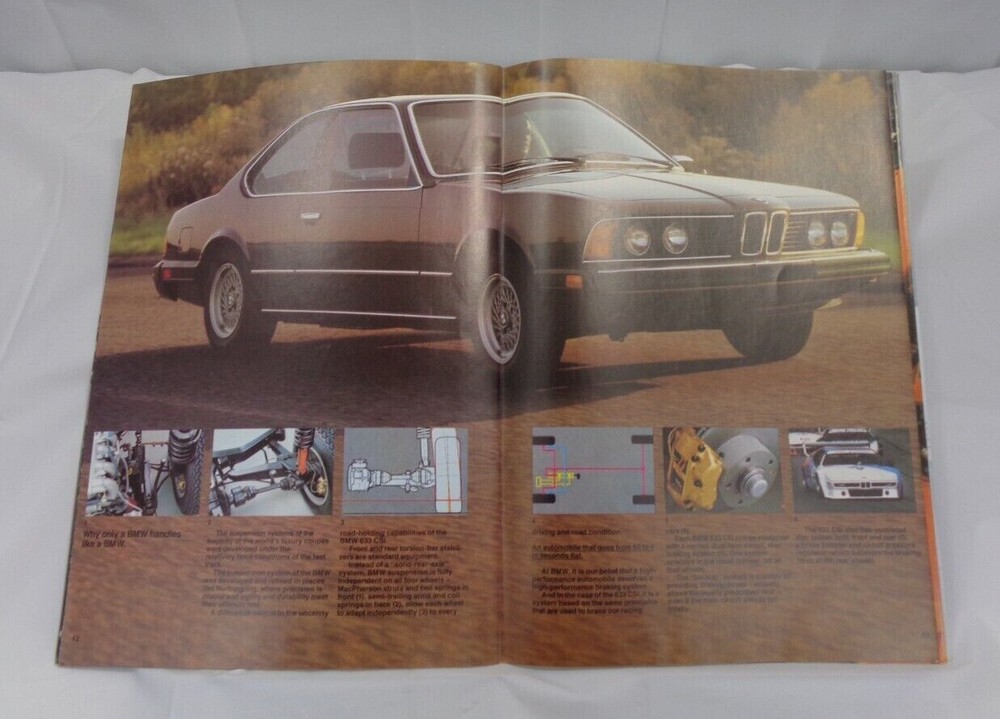 BMW 1981 633 CSI Brochure and technical data Sheet