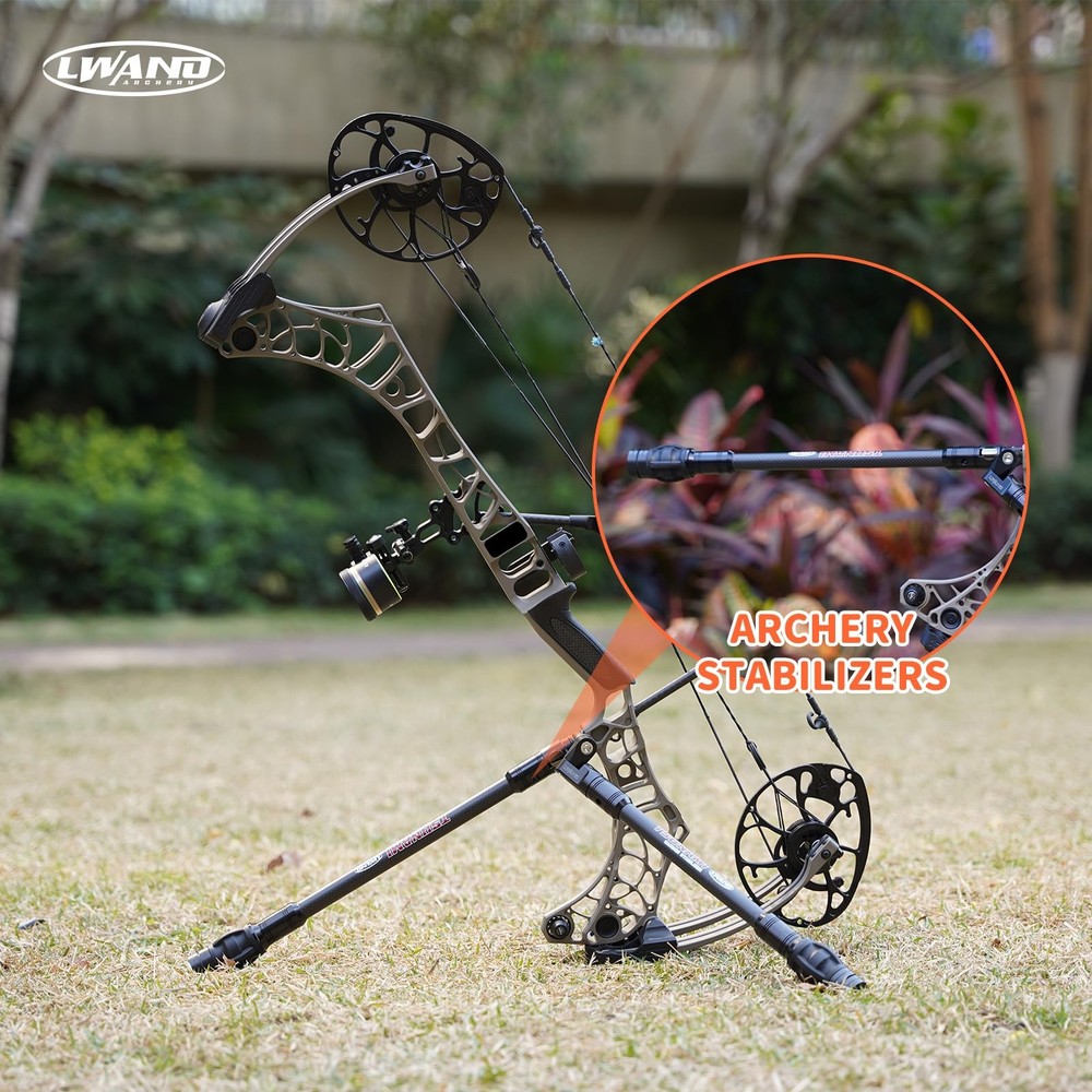Compound Bow Archery Stabilizer 10 Inch Balance Bar for Vibration Reduction, ...