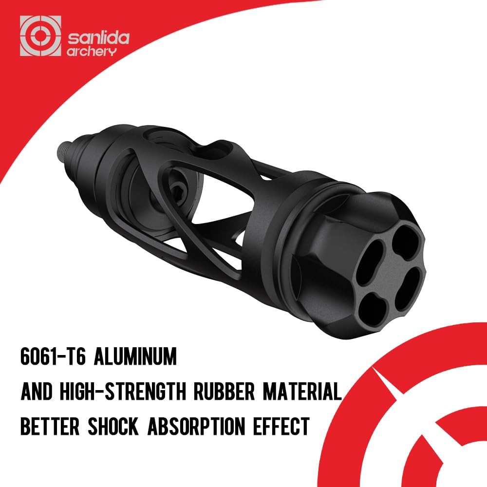 sanlida Archery Dragon 10 Stabilizer Bow Riser Extension Dampener, Quick Disc...