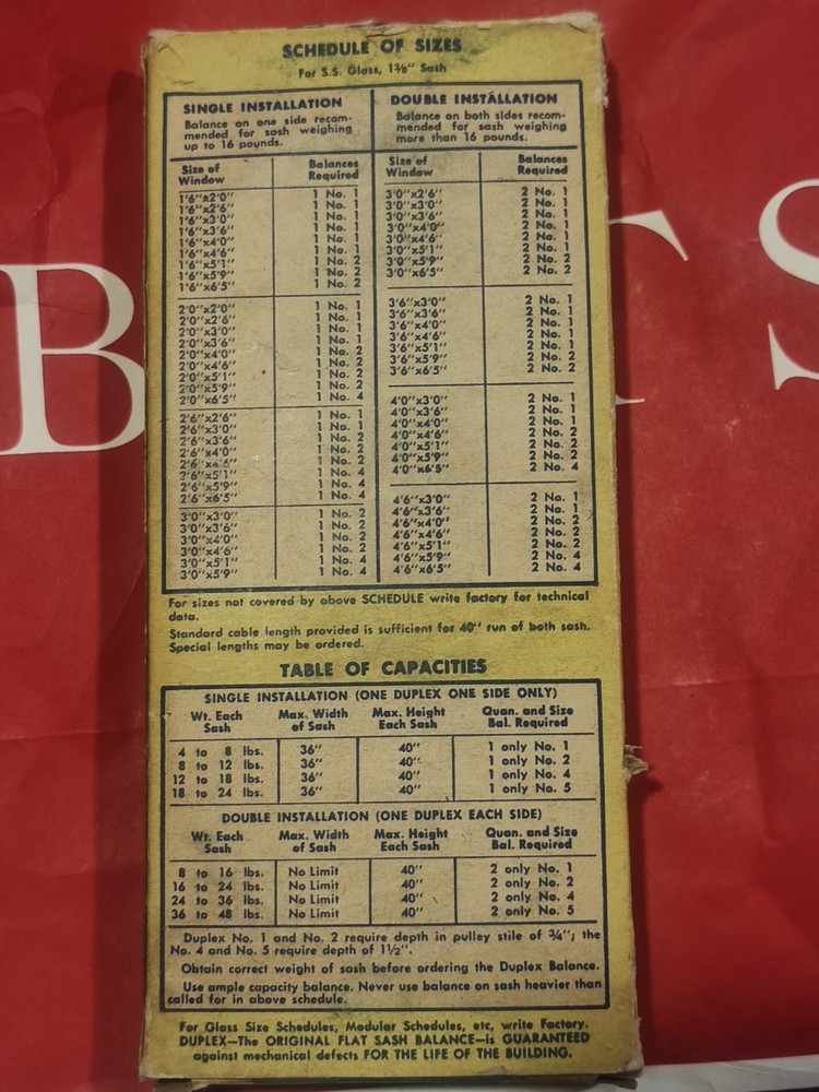 Wood sash balance Duplex Adjustable, #2