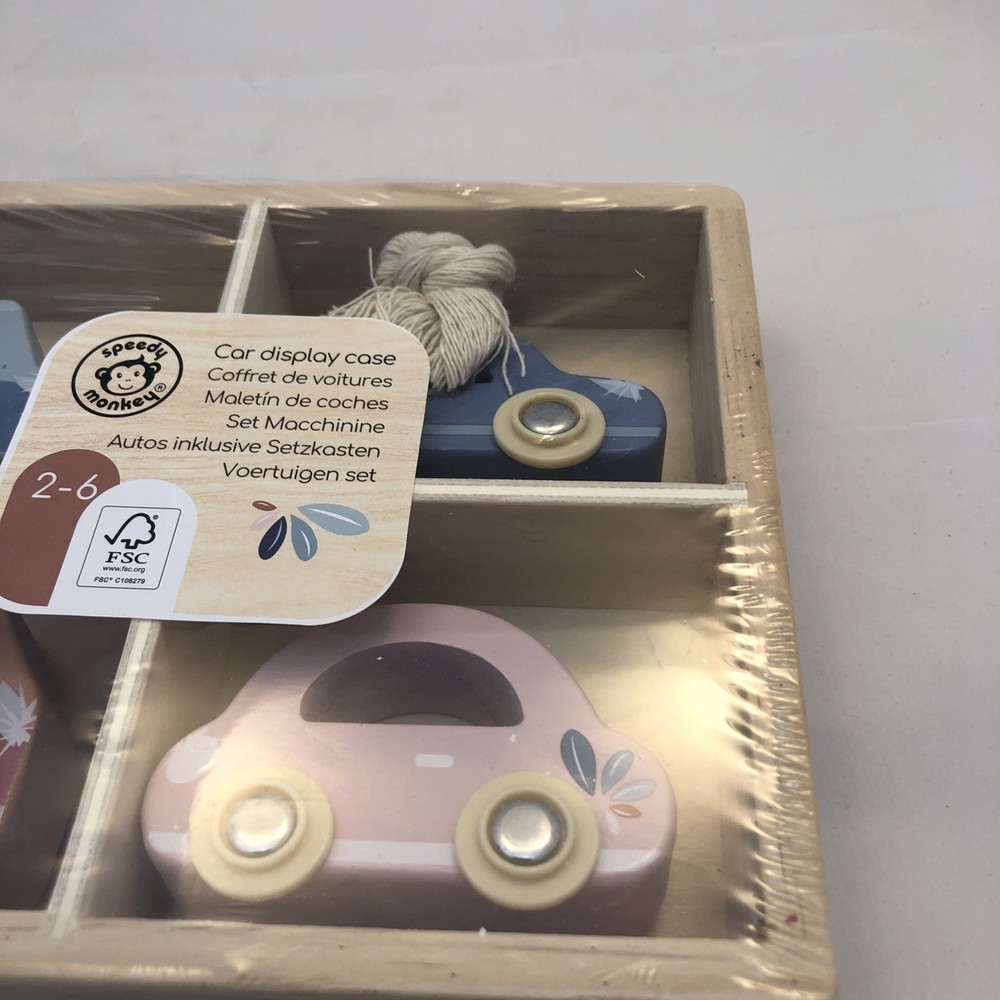 Speedy Monkey | Car Display Case with 6 Vehicles
