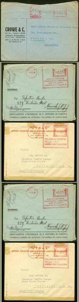 Italy 1930s meter covers (x7)