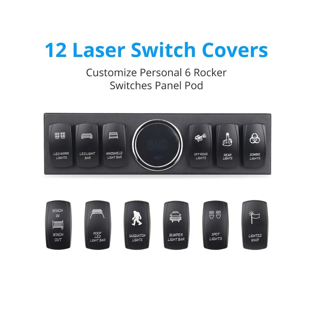 WATERWICH 6-Switch Pod Toggle Panel Overhead and Source Control System Box Wi...