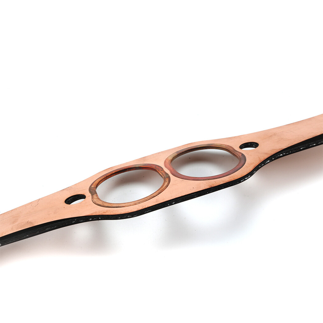 SBC OVAL PORT COPPER HEADER EXHAUST GASKETS FOR SB CHEVY 327 350 383 REUSABLE
