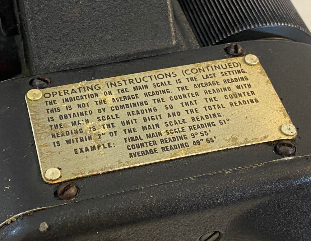 Bendix Aircraft Sextant Mark V U.S. Navy 3014-2-A Serial #2028 + Case UNTESTED