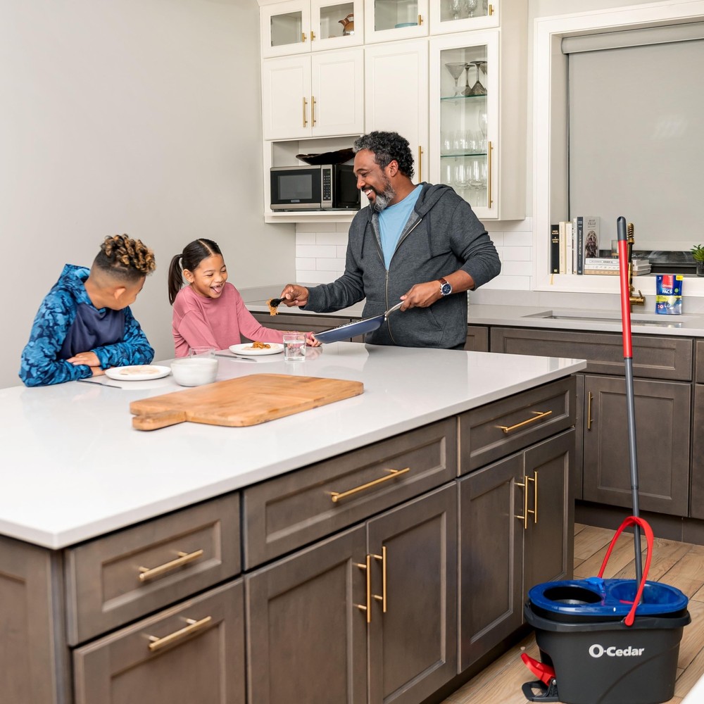 O-Cedar RinseClean Spin Mop & Bucket System | Clean with Clean Water | Remove...