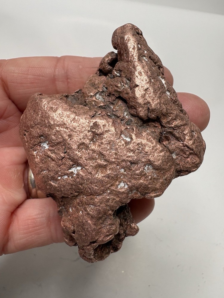 Pure Solid Native Michigan Copper Nugget Specimen Keweenaw Peninsula Mineral