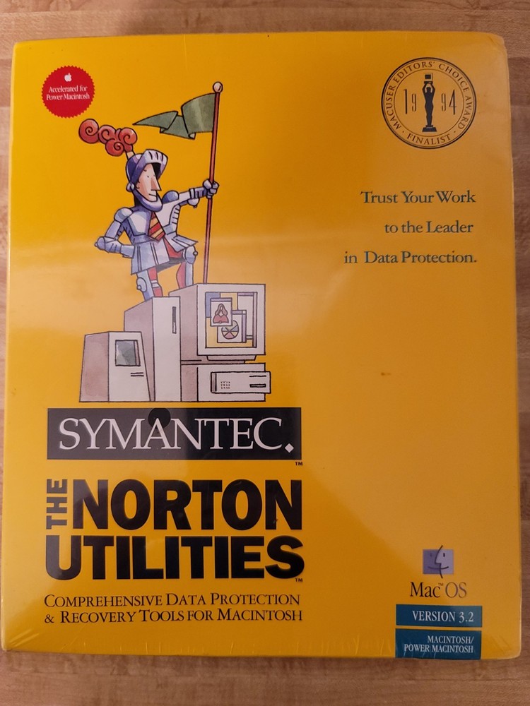 Symantec The Norton Utilities Floppy Disks Software Version 3.2 Macintosh 1995