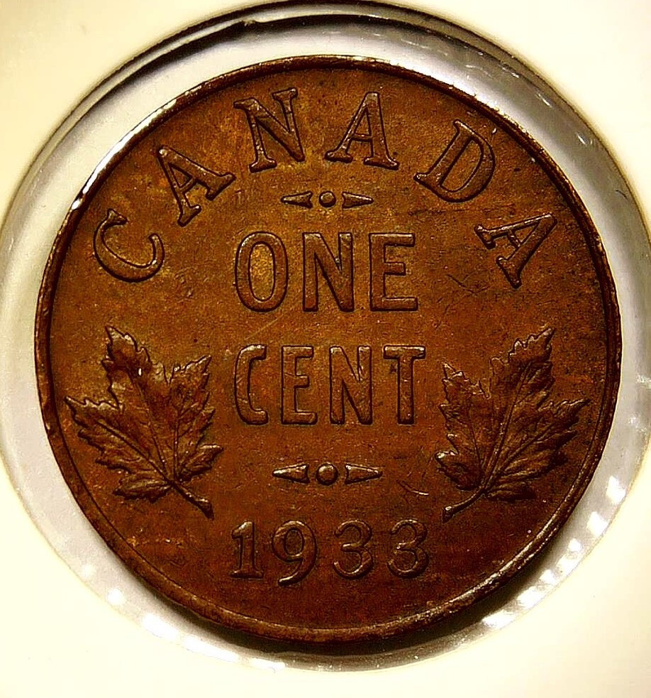 1933 Canada Small Cent King George V