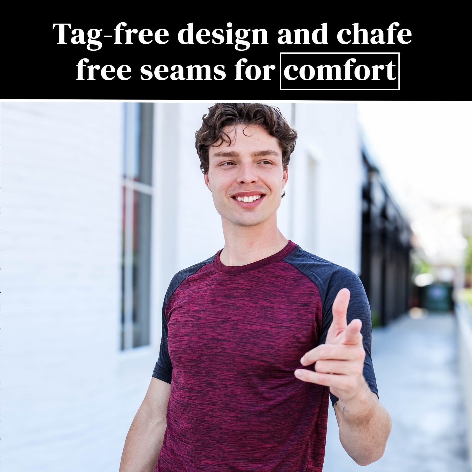 [5 Pack] Mens Active Athletic T Shirts Gym Running Workout Dry-Fit Crew Neck Top