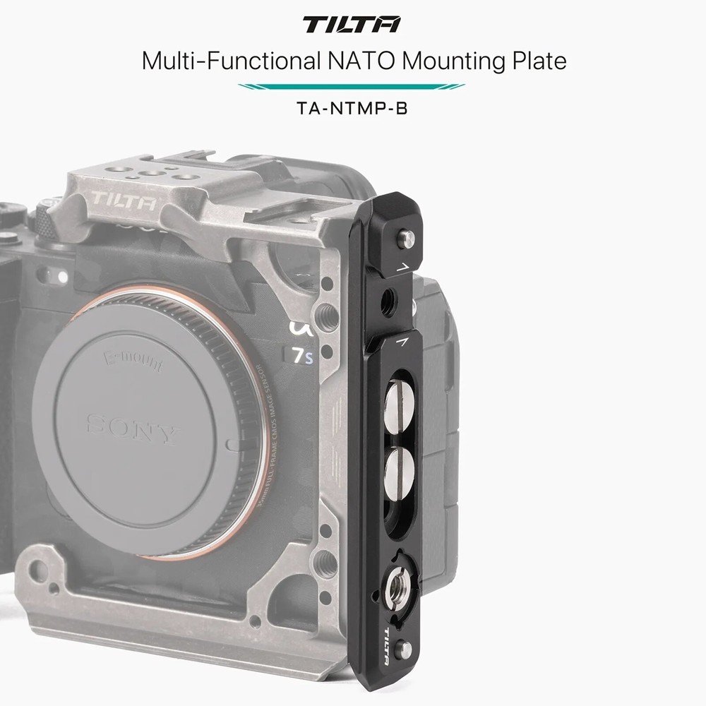 TILTA TA-NTMP-B Multi-Functional NATO Mounting Plate - Black
