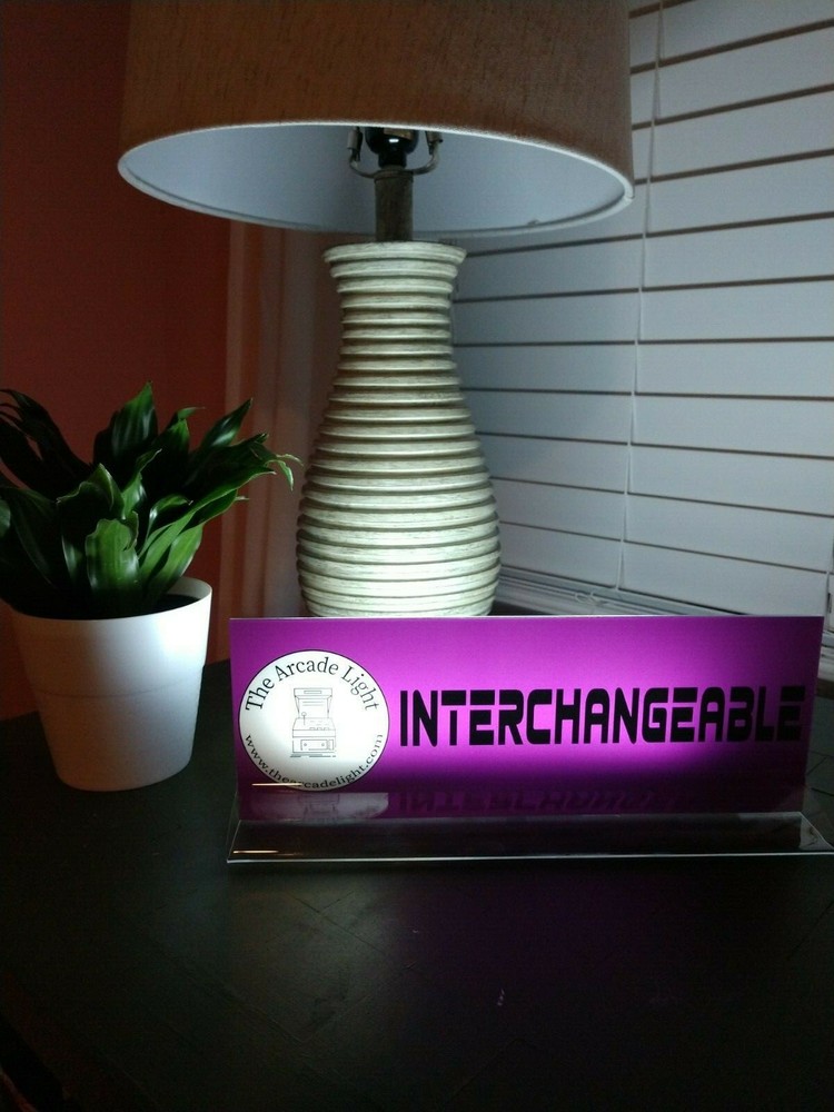 SPACE INVADERS Backlit 4" x 11" Marquee w/ The Arcade Light Display