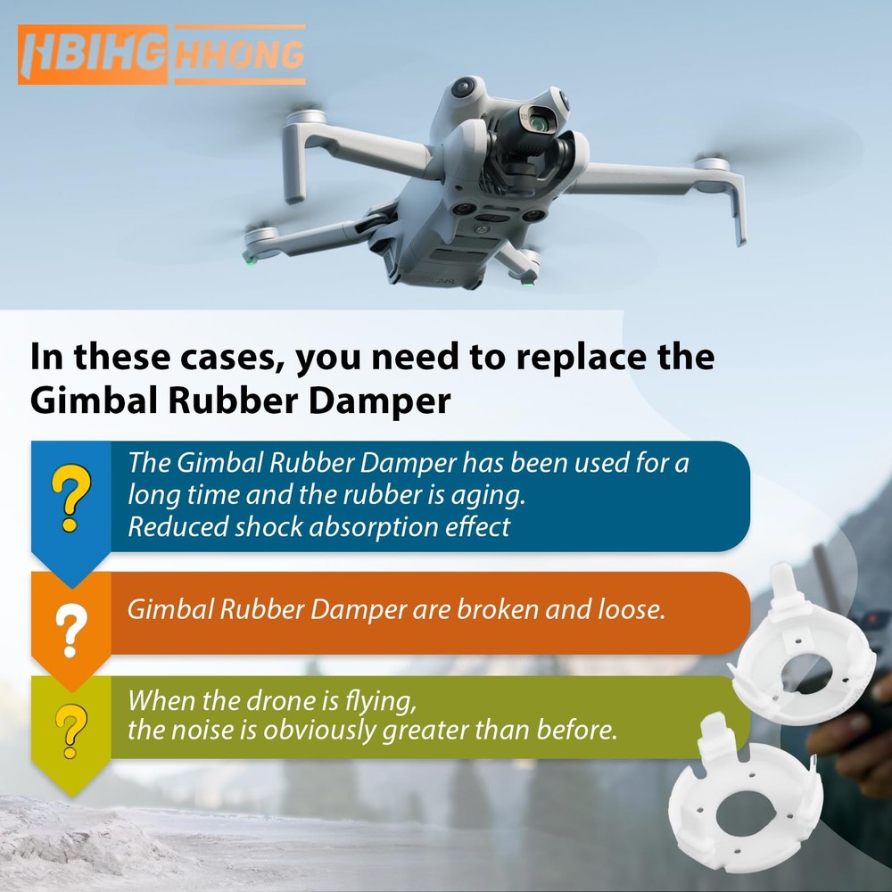 for DJI Mini 4 Pro Gimbal Shock Absorption Rubber Replacement Damper Camera