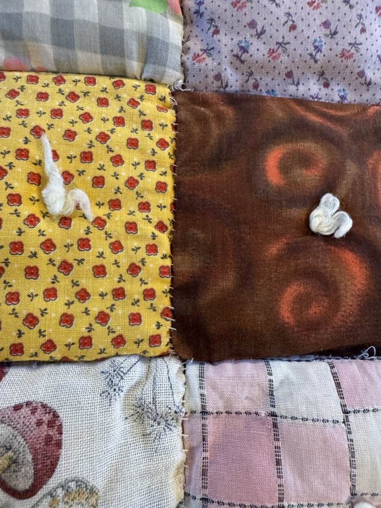 Vintage Puff Patchwork Hand Stitch Quilt