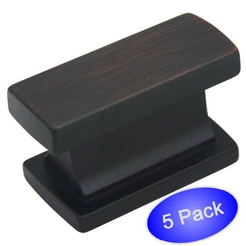 *5 Pack* Cosmas Cabinet Hardware Oil Rubbed Bronze Contemporary Knobs #701ORB