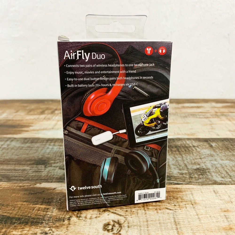 [NEW SEALED] Twelve South AirFly Duo Wireless Headphones Double Transmitter