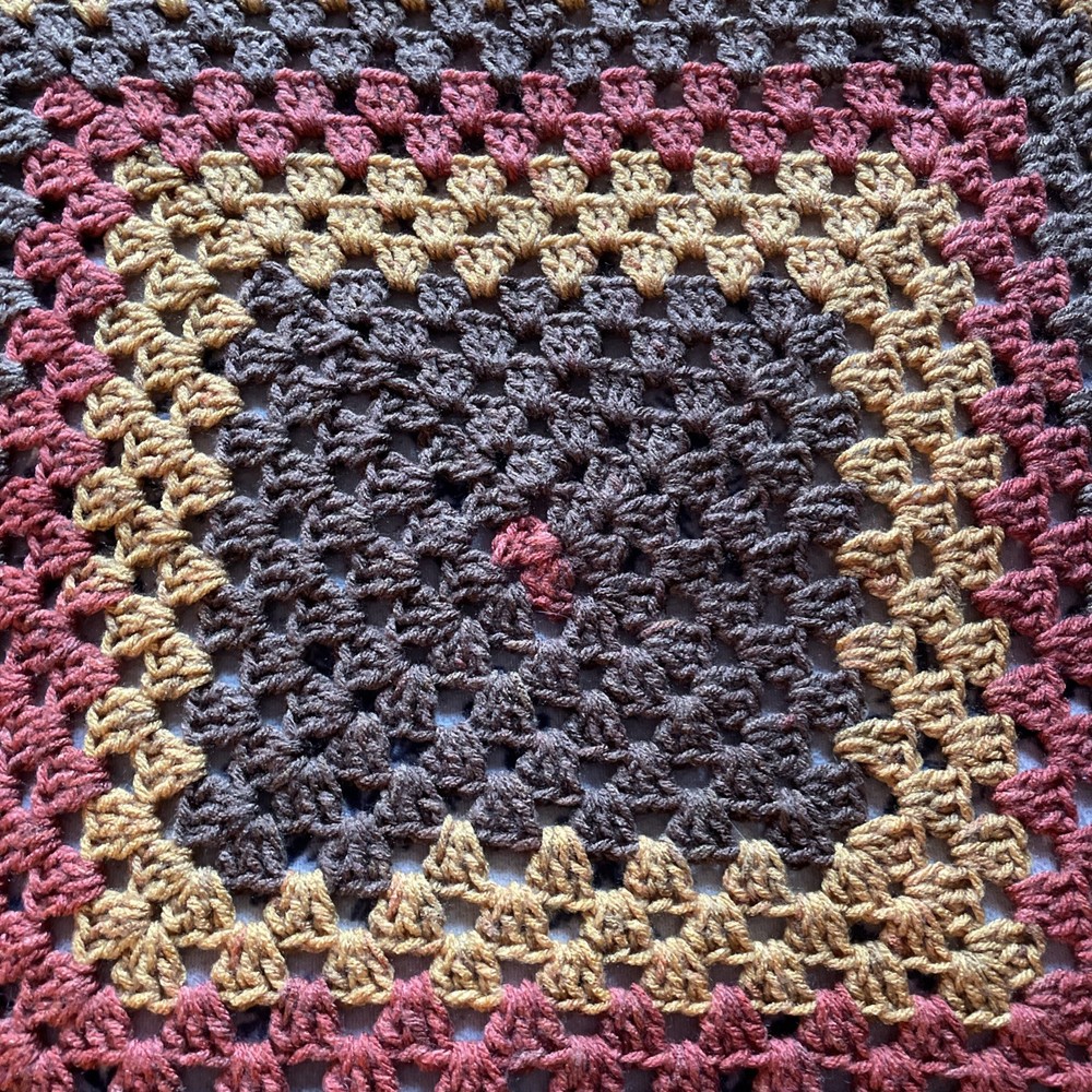 Handmade crochet lap blanket