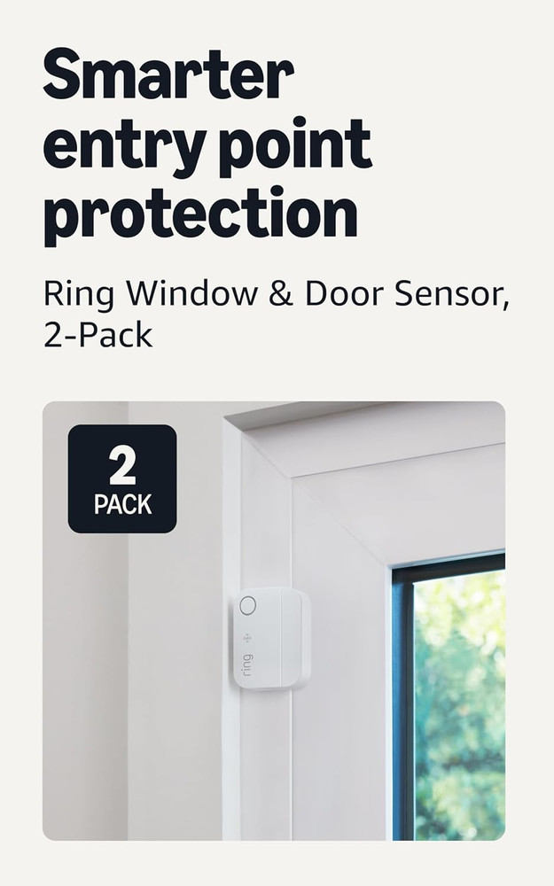 Sensors: Window & Door Sensor (Newest Model) 2-Pack – Instant Notifications, on