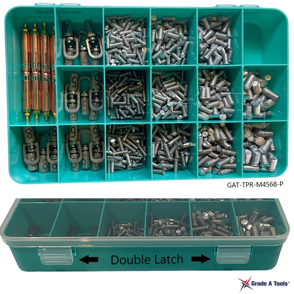 Grade A Tool Aluminum Dent Puller Weld Stud Master Kit - M4, M5, M6, M8