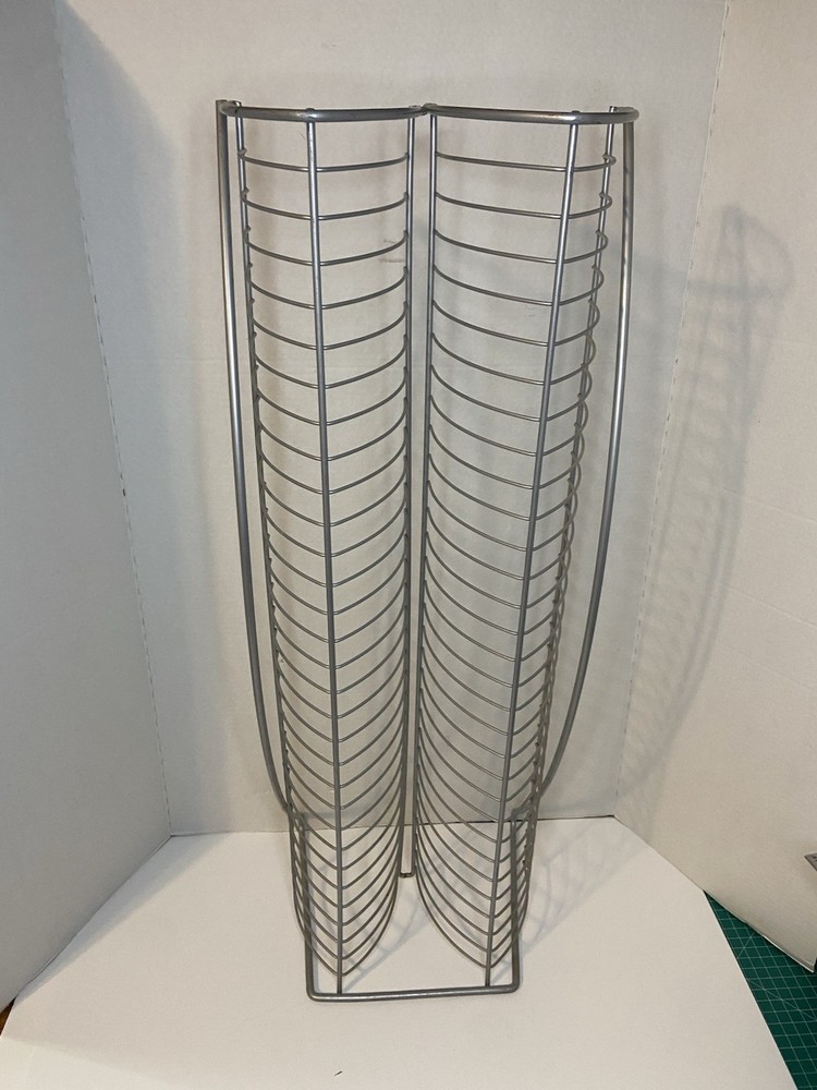 Large Metal Wire Compact Disc CD Shelf Organizer Storage 32 Inch