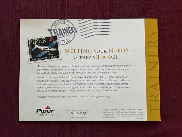 Piper Trainers 2001 Brochure