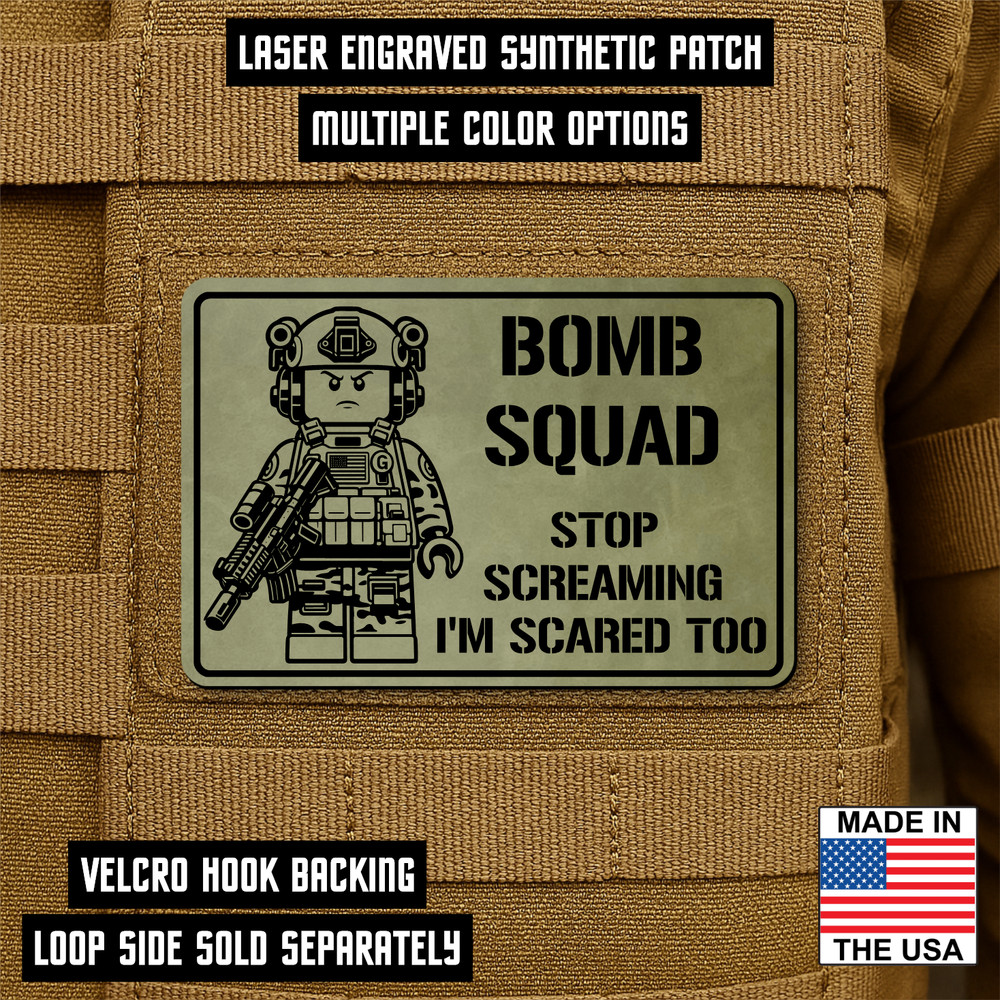 EOD Team, Bomb Squad Funny Morale Patch 2"x3" Hook & Loop Plate Carrier Patch
