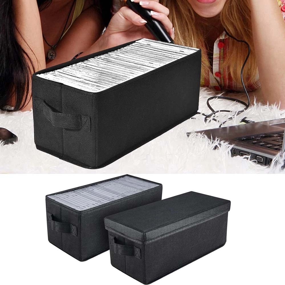 3Pack CD DVD Storage Box Organizer Rack Holder Media Disk Case Space Saving