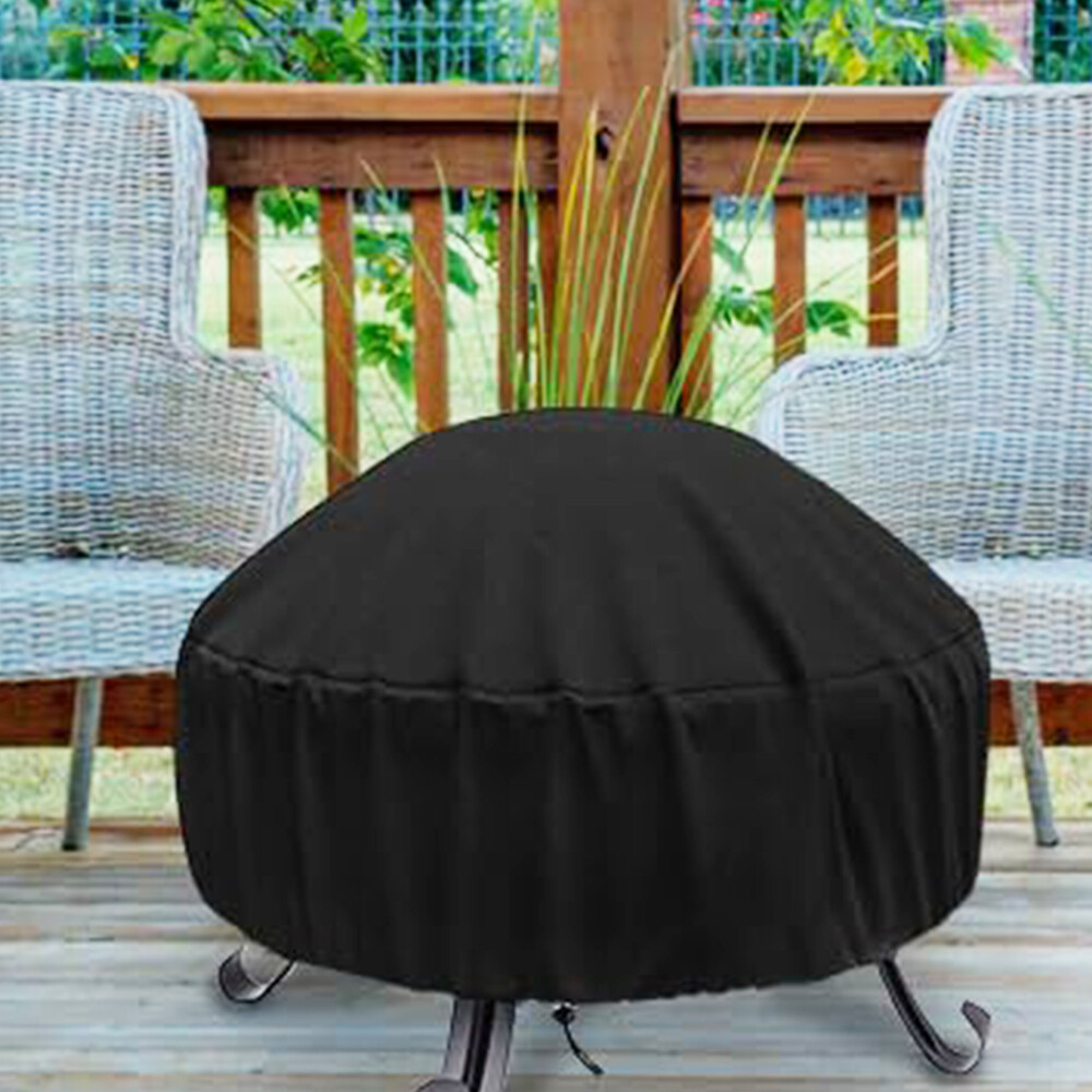 30” Heavy Duty Fire Pit Cover Round Outdoor Firepit Bowl Waterproof Fireplace