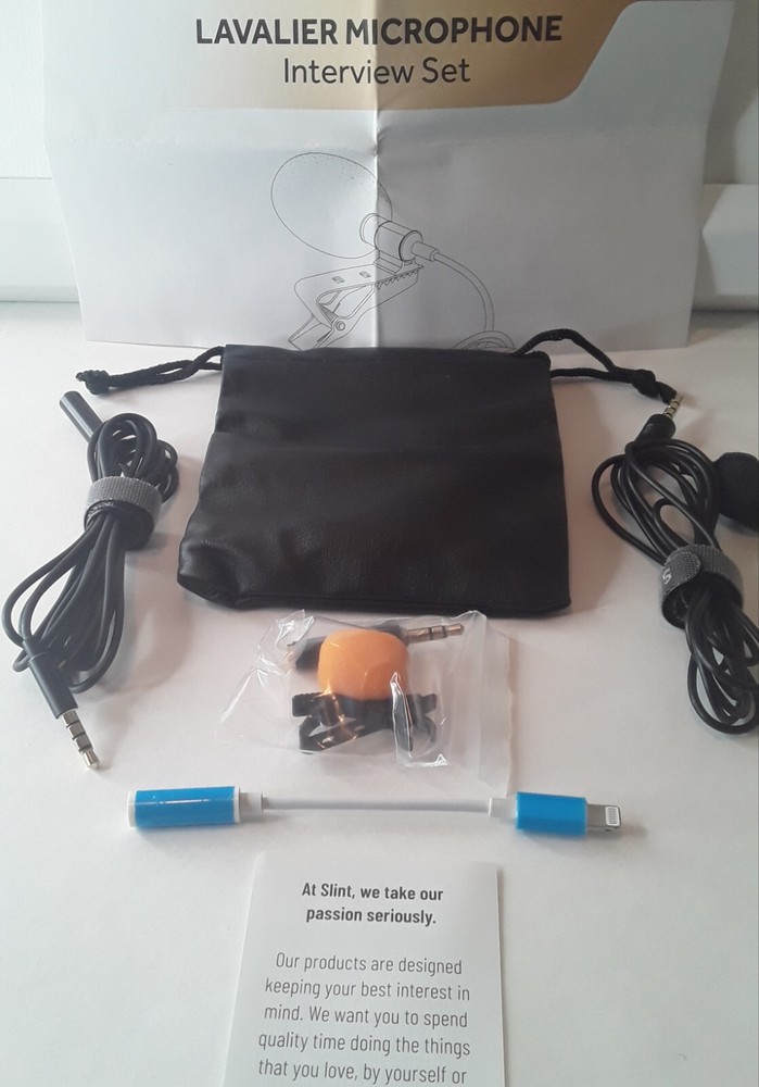 Slint Professional Lavalier iPhone Compatible Microphone Interview Set