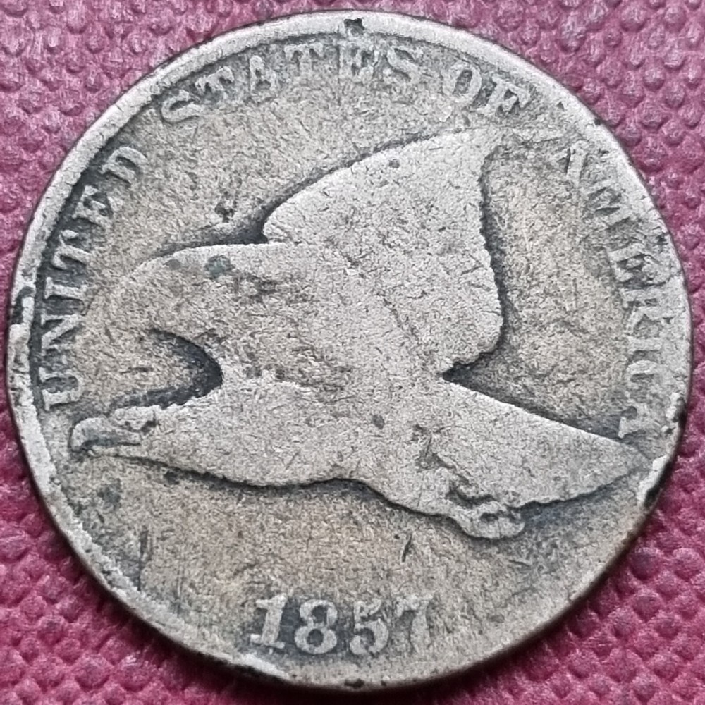1857 Flying Eagle Cent 1c Circulated #69087