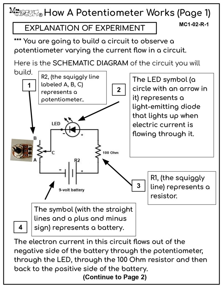 5th Grade- Lesson Plan #Exp02 "HOW A POTENTIOMETER WORKS" Science-Electronics