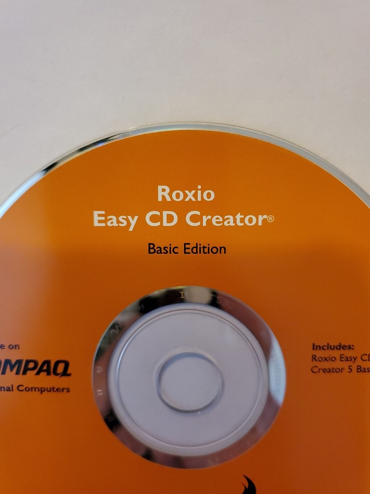 Roxio Easy CD Creator Basic Edition For Use On Compaq PC