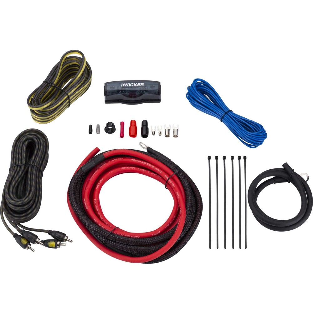 Kicker Comp RT 10" Thin Down Firing Enclosure Package with Amplifier & wire kit