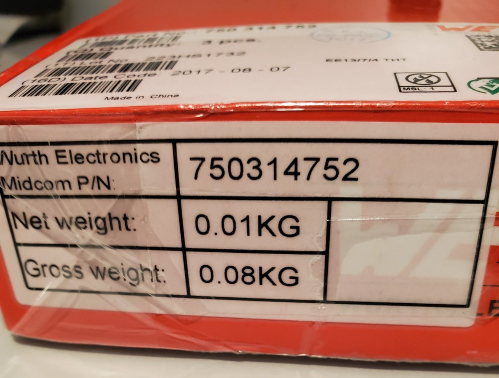 Wurth Electronics 70314752 transformer