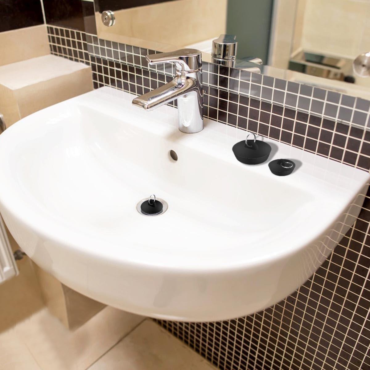 3 Pieces Drain Stopper Tub Stopper for Kitchen Bathroom Bar Rubber Bathtub Sink