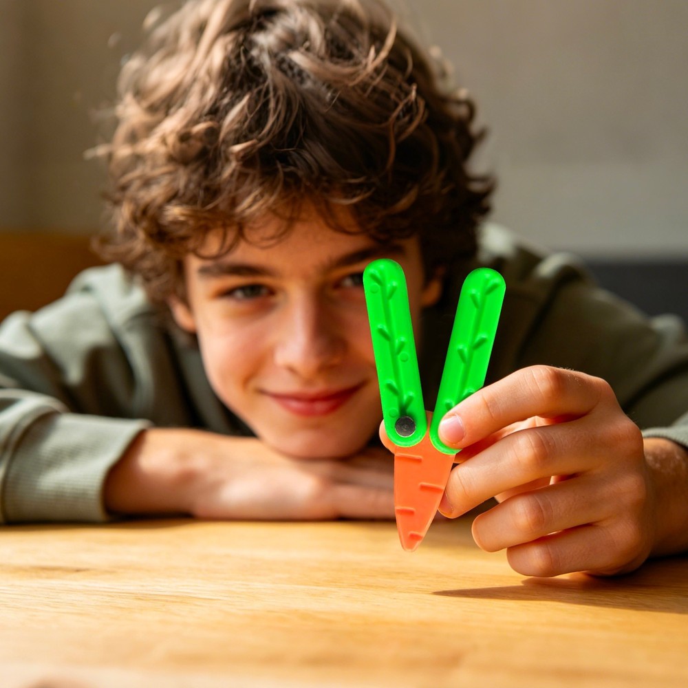 3D Double-Sided Carrot Sensory Swing Toy Educational Decompression Tool for Kids