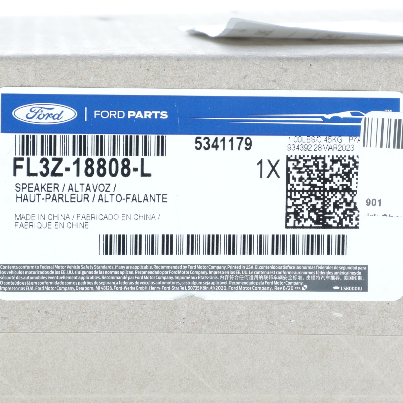 Genuine Ford Rear Dr Speaker FL3Z-18808-L