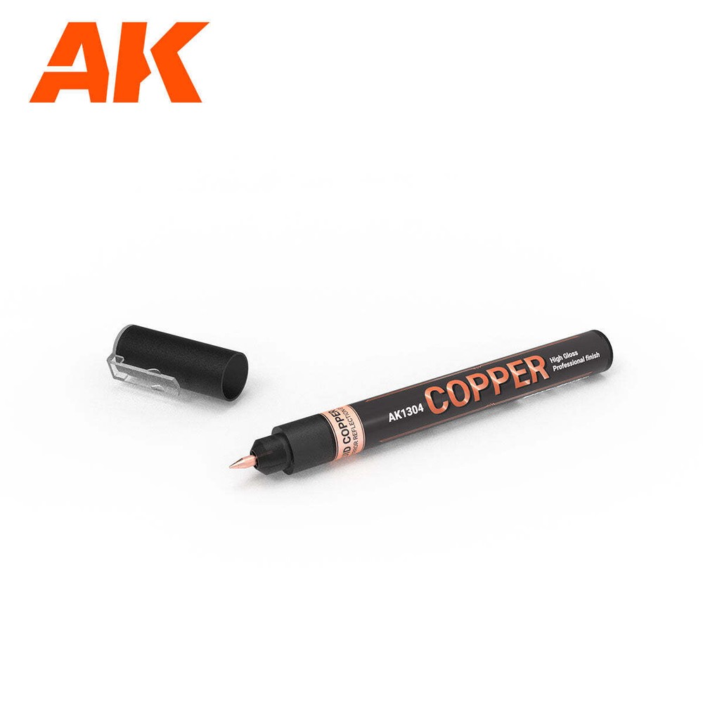 AK Interactive AK1304 Metallic Liquid Markers Copper 1mm - US