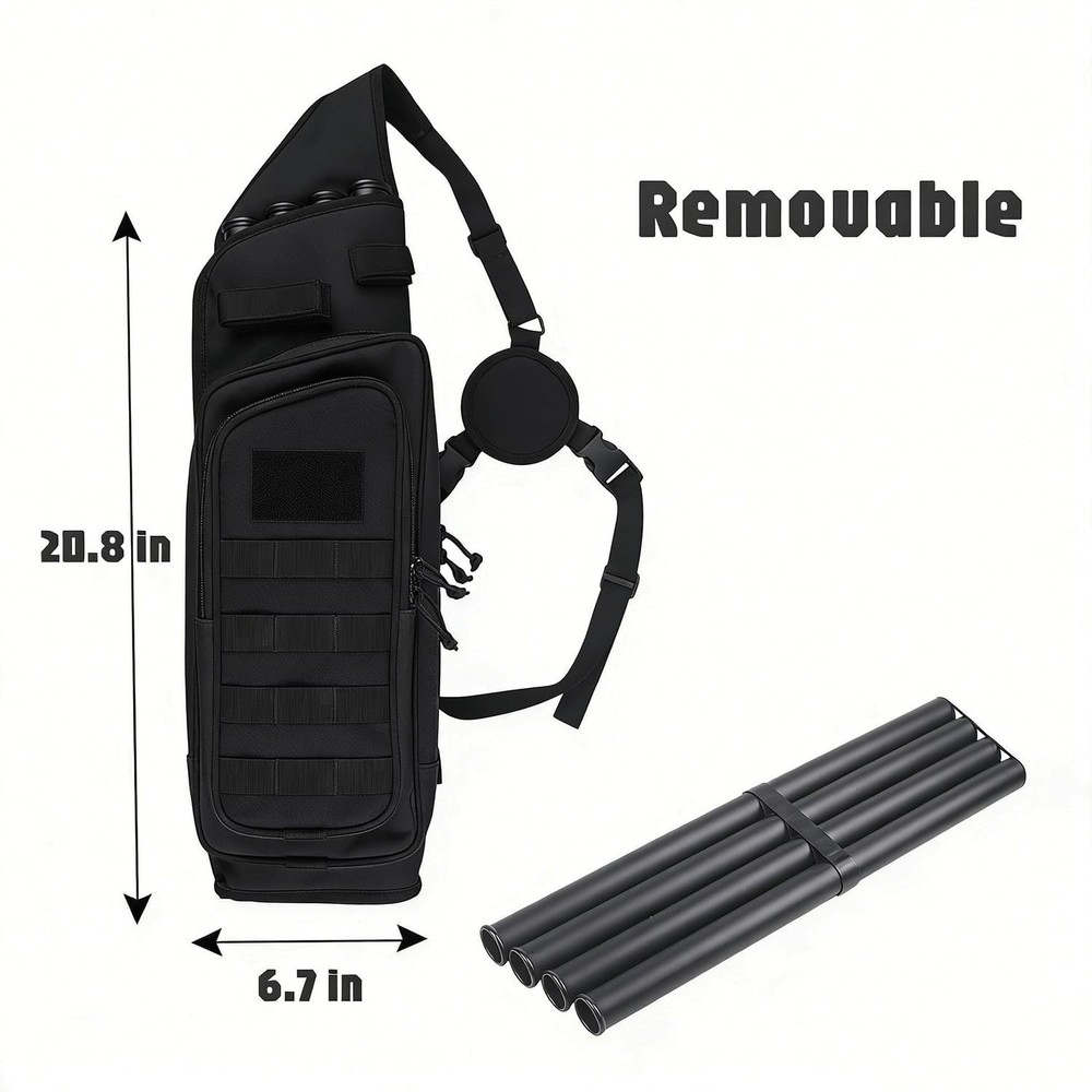 XTACER Multi-Function 4-Tubes Back Field Quiver Training Archery Arrow Quiver fo