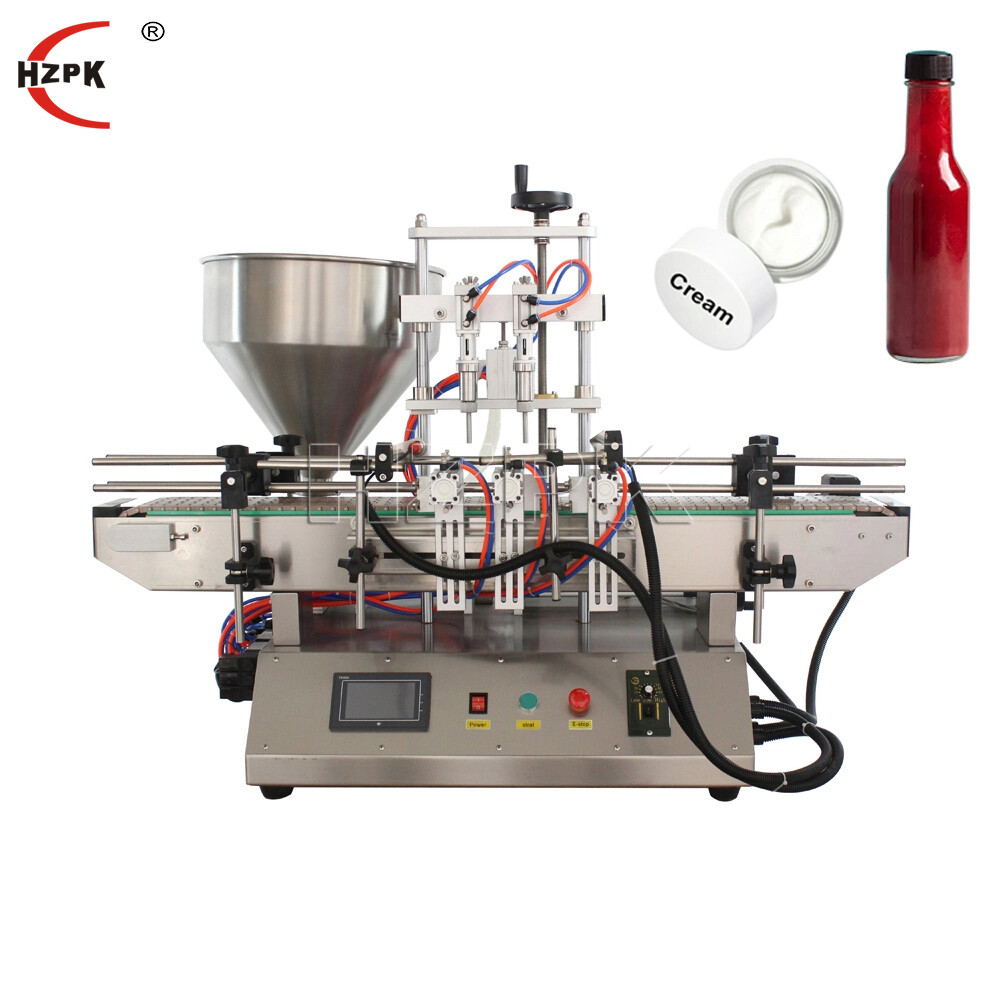 Desktop Automatic Double Nozzles Paste Peanut Butter Ketchup Filling Machine