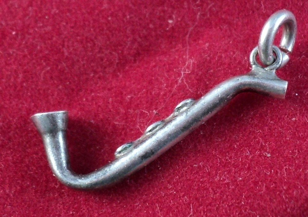 Sterling SILVER Charm 3-D SAXOPHONE